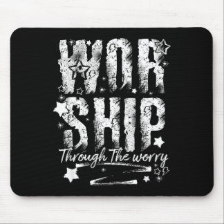 Verehre durch die Sorge Christlicher Glaube Retro Mousepad