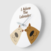 Verehren Sie Labrador Große Wanduhr (Winkel)