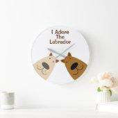 Verehren Sie Labrador Große Wanduhr (Zuhause)