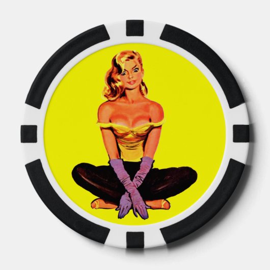 Verehrer-Mädchen Pokerchips (Vorderseite)
