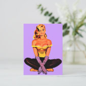 Verehrer-Mädchen Postkarte (Stehend Vorderseite)