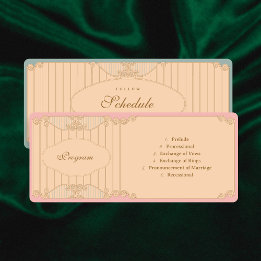 Verehrlichte Art Nouveau-Hochzeit Programm