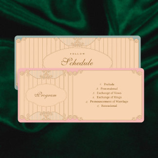 Verehrlichte Art Nouveau-Hochzeit Programm