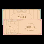 Verehrlichte Art Nouveau-Hochzeit Programm