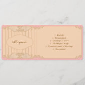 Verehrlichte Art Nouveau-Hochzeit Programm (Vorderseite)