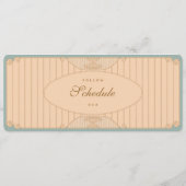 Verehrlichte Art Nouveau-Hochzeit Programm (Rückseite)