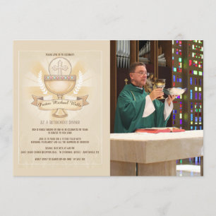 Verehrte Kelch Foto-Ruhestandsdinner Einladung