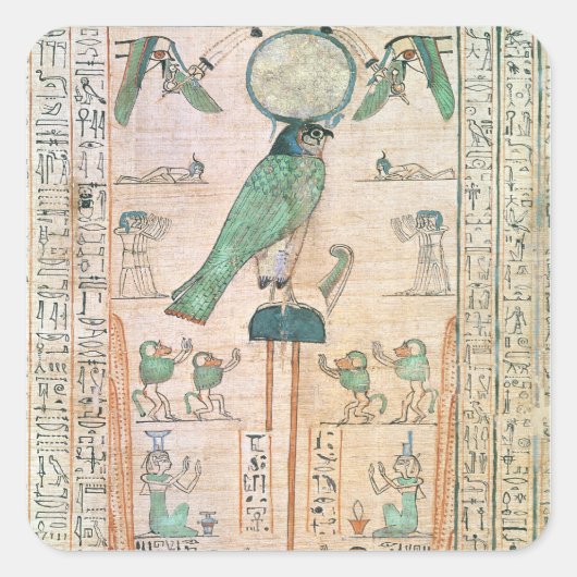 Verehrung der aufsteigenden Sonne Quadratischer Aufkleber (Vorderseite)