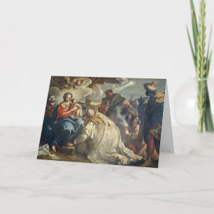 Verehrung der Heiligen Familie der Magi Krippe Feiertagskarte