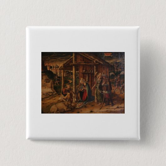 Verehrung der Hirten - Carlo Crivelli - c148 Button (Vorderseite)