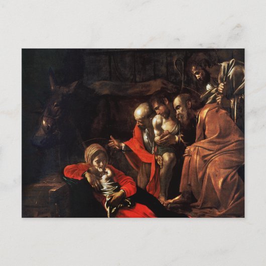 Verehrung der Hirten durch Caravaggio (1609) Postkarte (Vorderseite)