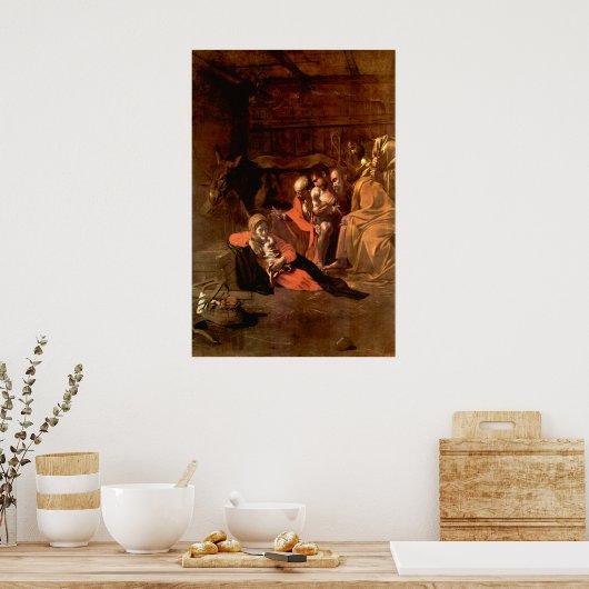 Verehrung der Hirten durch Caravaggio Poster (Küche)