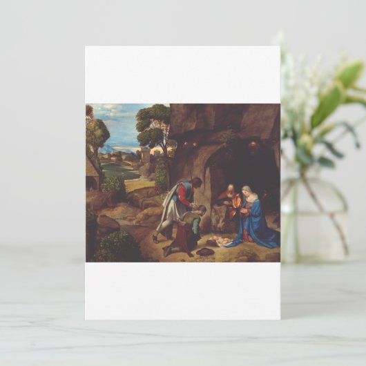 Verehrung der Hirten durch Giorgione Einladung (Stehend Vorderseite)