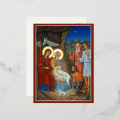 Verehrung der Hirten Folien Feiertagspostkarte (Vorderseite/Rückseite)