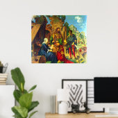 Verehrung der Magi - Albrecht Durer - c1504 Poster (Heimbüro)