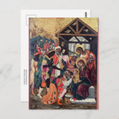 Verehrung der Magi durch Emmanuel Tzanes Postkarte (Vorne/Hinten)