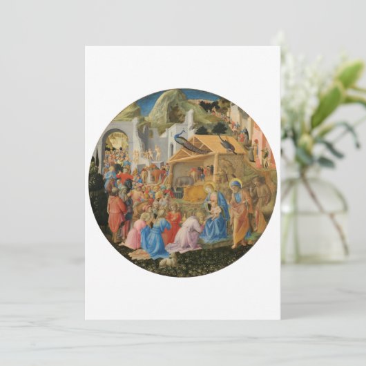 Verehrung der Magi durch Fra Angelico und Filippo Einladung (Stehend Vorderseite)