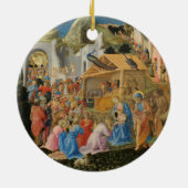Verehrung der Magi durch Fra Angelico und Filippo Keramik Ornament (Hinten)