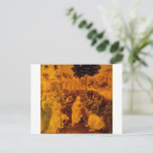 Verehrung der Magi durch Leonardo Da Vinci Postkarte (Stehend Vorderseite)