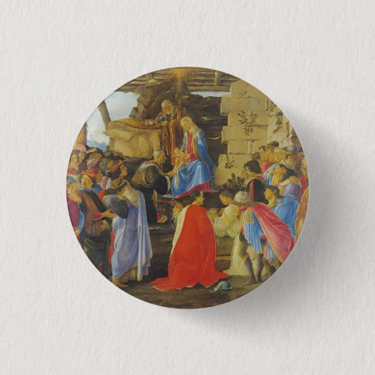 Verehrung der Magi durch Sandro Botticelli 1475 Button (Vorderseite)