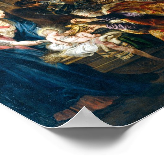 Verehrung der Magi | Peter Paul Rubens | Poster (Ecke)