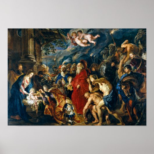 Verehrung der Magi | Peter Paul Rubens | Poster (Vorne)
