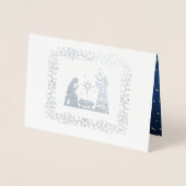 Verehrung der Magi. Weihnachtsluxus Folienkarte (Vorderseite)