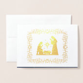 Verehrung der Magi. Weihnachtsluxus Folienkarte (Vorderseite mit Umschlag)