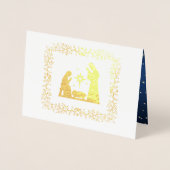 Verehrung der Magi. Weihnachtsluxus Folienkarte (Vorderseite)