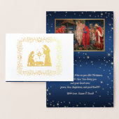 Verehrung der Magi. Weihnachtsluxus Folienkarte (Anzeige)
