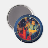Verehrung der Magi. Weihnachtsmagnete Magnet (Vorderseite/Rückseite)