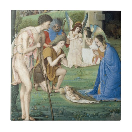 Verehrung der Schäfer, circa 1500 Fliese (Vorderseite)