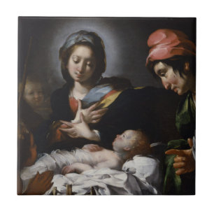 Verehrung der Schäfer, circa 1615 Fliese