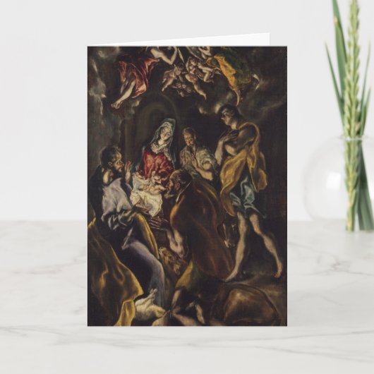 Verehrung der Schäfer Feiertagskarte (Vorderseite)