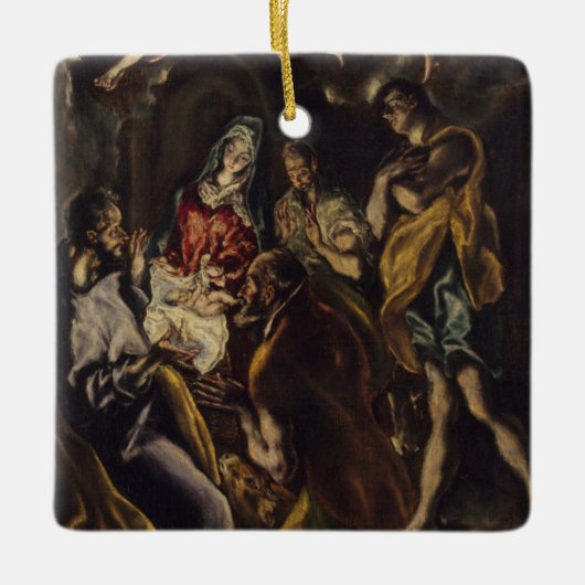 Verehrung der Schäfer Keramikornament (Vorderseite)