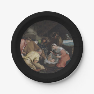 Verehrung der Schäfer Pappteller