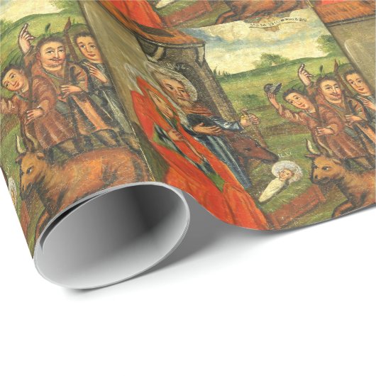 Verehrung der Schäfer-Ukrainer-Ikone Geschenkpapier (Rolleneckpunkt)