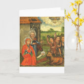 Verehrung der Schäfer-Ukrainer-Ikone Karte (Gelbe Blume)