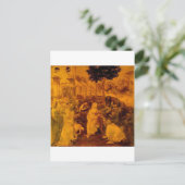 Verehrung der Weisen durch Leonardo da Vinci Postkarte (Stehend Vorderseite)