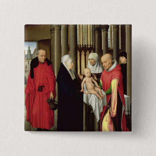 Verehrung der Weisen: Rechte des Triptychons Button (Vorderseite)
