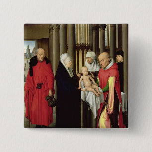 Verehrung der Weisen: Rechte des Triptychons Button