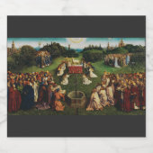 Verehrung des Lamms durch Jan van Eyck Alkoholflaschenetikett (Einzelnes Label)