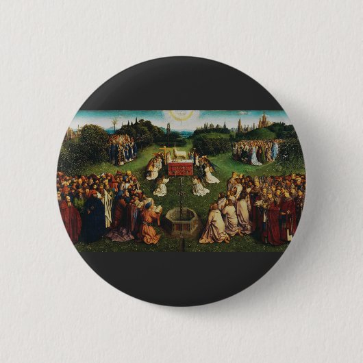 Verehrung des Lamms durch Jan van Eyck Button (Vorderseite)
