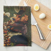 Verehrung des Lamms durch Jan van Eyck Geschirrtuch (Viertel Falte)