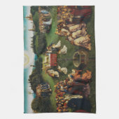 Verehrung des Lamms durch Jan van Eyck Geschirrtuch (Vertikal)