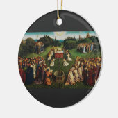 Verehrung des Lamms durch Jan van Eyck Keramik Ornament (Links)