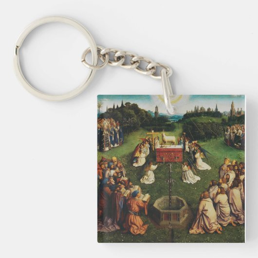 Verehrung des Lamms durch Jan van Eyck Schlüsselanhänger (Vorderseite)