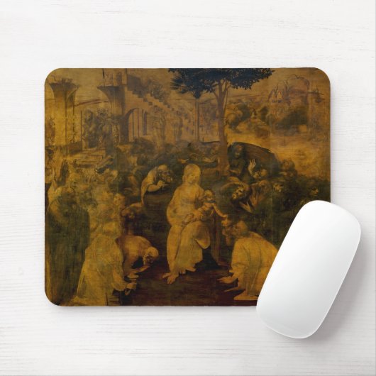 Verehrung des Magi Leonardo da Vinci Mousepad (Mit Mouse)