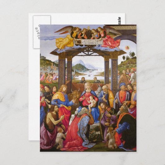 Verehrung des Magi Ospedale degli Innocenti Postkarte (Vorne/Hinten)