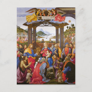 Verehrung des Magi Ospedale degli Innocenti Postkarte